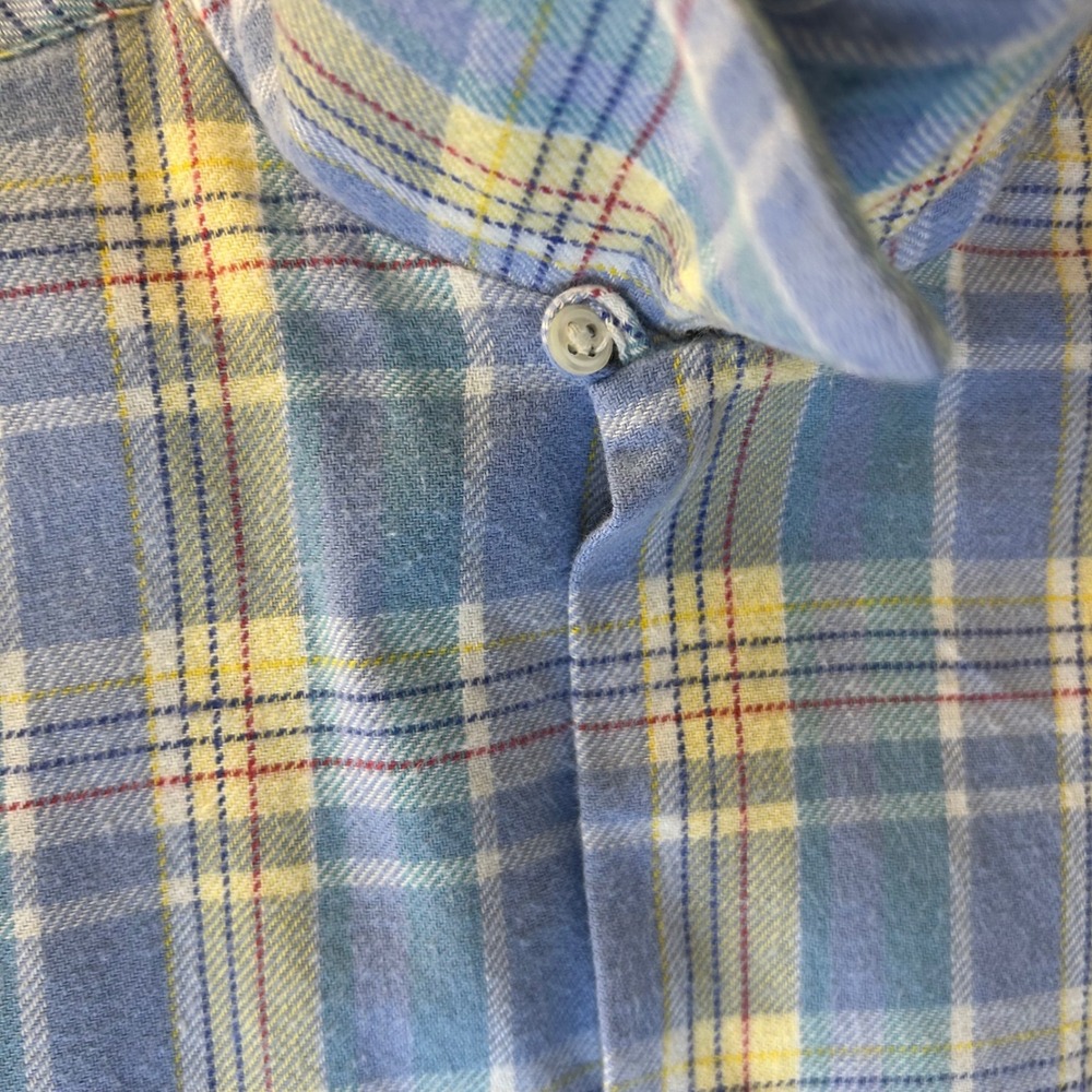 VTG 80s Ralph Lauren Womens Plaid Soft Flannel Shirt Size 4 Made in USA - Picture 5 of 11